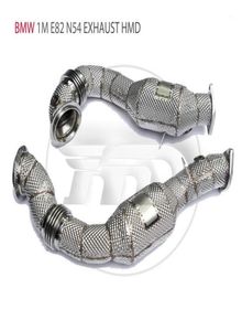 Parti del collettore Sistema di scarico HMD Downpipe ad alte prestazioni per 1M E82 N54 Accessori auto con convertitore catalitico6544729