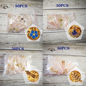 Pins Broschen 50 Stücke Großhandel von Mini Masonic Revers Pins Abzeichen Mason Freimaur