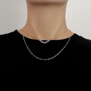 Naszyjniki wisiorek kolorowy naszyjnik dla kobiet łańcuchy szyi boho choker geometryczny kwadratowy biżuteria na letnich akcesoriach