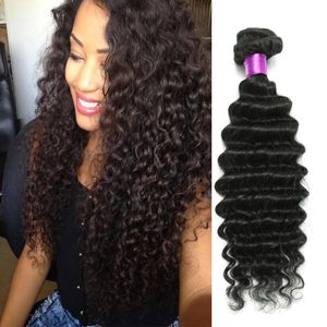 Cheap Brazilian Deep Wave Hair 4 pcs/lot Free Shipping Brazilian Deep Wave 6A Unprocessed Virgin Brazilian Hair 4 Bundles Deep Wave Curly