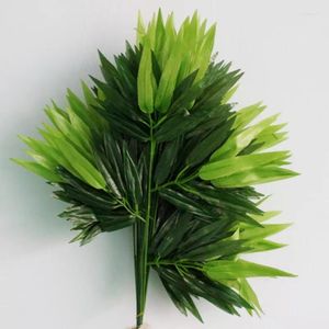 Декоративные цветы ветви зеленые искусственные бамбуковые листья