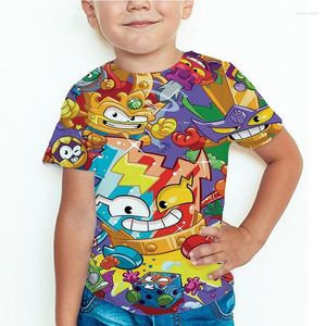 Erkek T Shirt Karikatür Superthings Serisi 10 Gömlek Kurtarma Gücü 3D Baskı T-shirt Erkek Kız Superzings Tshirt Yaz Çocuklar Tees Tops Camiseta