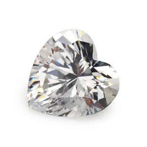 Diamantes soltos por atacado brilhando 100 pcs/ saco 4x4 mm Cora￧￣o Facetado Formada Facetada 5a Branca de Zirc￴nia C￺bica Branca para J￳ias Di￡rio DIY DHSGO