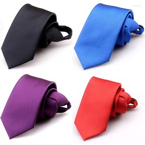 Bow Ties Fashion 6cm Necktie For Men Slim Narrow Lazy Tie Easy To Pull Rope Neckwear Korean Style Business Wedding Party Aniversary Black