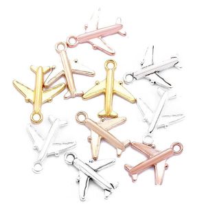 Charms BK 500 Stücke 17x15mm Flugzeug Charme Reise Flugzeug Flugzeug Anhänger DIY Armband Halskette Schmuck Machen 5 Farben Drop Lieferung Dhegm