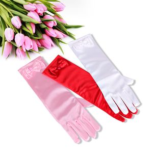 3SET/PACK PARTION SIGNALE BOWKNOT SATIN ELASTIC COSPLAY GLOVES SNOW