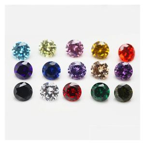 DAILEDES Diamonds 30 PCS/BAG SIZE 4 MM Round Cut Mix 15 Color 5A Zirconia Gems Gems Beads Drop DROND DRIVE DH5TL