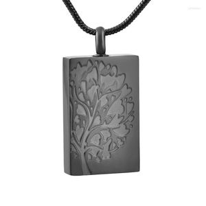 Hänghalsband CMJ9785 Black Tree of Life Memorial smycken Ashes Keepsake Urn Halsband Kremering urns charm kvinnor