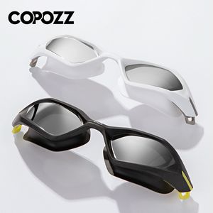 ゴーグルCopozz Men Professional SwimmingGoggles Electroplate Swirm Glasses Anti Fog UV Proteciation調整可能な大人の水泳眼鏡230213