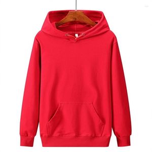 Męskie bluzy z kapturem Solidny kolor plus wielkości bawełniany bawełniany sport swobodny pullover na długi czas ściągaczu luźne jesienne zimowe bluzy Harajuku Mężczyźni