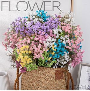 Decorative Flowers Mini Artificial Babysbreath Flower 90Pcs Gypsophila Fake Plants Home El Christmas Wedding Bouquet Gift Table Decor