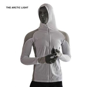 Outdoor T-Shirts THE ARCTIC LIGHT Shirts Fishing Clothing Breathable Sunscreen Men Quick Drying UPF 50 Long Sleeve Hooded UV Proof Shirts J230214