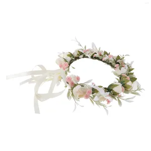 Decorative Flowers Bridal Flower Wreath Floral Po Prop Headband Wedding Hair Seaside Bride Garland Headbands Headwear Headpiece Holiday