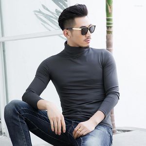 Magliette da uomo Camicia a collo alto da uomo T-shirt a maniche lunghe di grandi dimensioni T-shirt da uomo casual streetwear completa