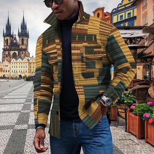 Giacche da uomo Giacca con risvolto con stampa digitale 3D Giacca a vento moda 2023 Primavera ed estate Serie europea americana Plus Size Stripe