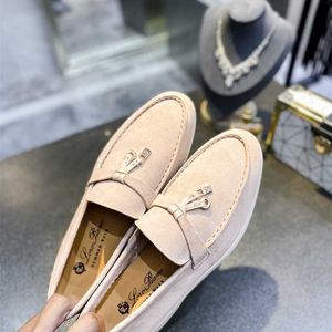 مصمم Loropiana Walk Shoes Lofo Shoes Push on British Shoes مريح زوجين أحذية LP Lofo أحذية شقة أسفل الأحذية كسول غير رسمية