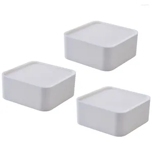 Storage Boxes Box Organizer Bin Clear Sundries Toy Stirage Mini Stackable Supplies Office Drawer Cabinet Latching Desktop Tubs