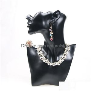 Jewelry Stand Necklace Earring Display Bust Resin Head Model Neck Form For Jewellery Window Shelf Exhibition Counter Top Statue 1137 Dhikr