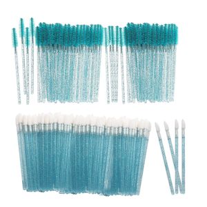 Makeup Tools Blue Shiny Disposable Eyelash Applicator Wands Curler Brush Set Mascara Eyebrow es Lip 230214