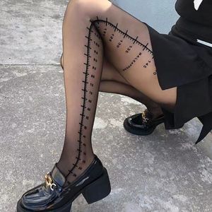 Home Textile Letter AW Sexy Mesh Long Desinger Stockings Women Delicate Womens Tights Net Stocking Ladies Wedding Party Pantyhose