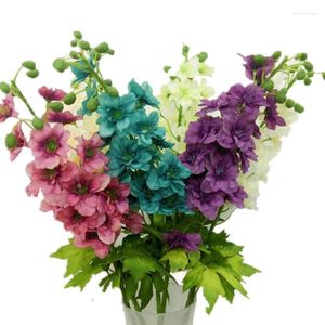 Dekoratif çiçekler bir sahte delphinium simülasyon larkspur ipek menekşe çiçek sümbül bitki düğün centerpieces