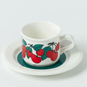 マグカップレトロなチャイニーズスタイルのチェリーコーヒーセットモカセラミックカップの香りのお茶