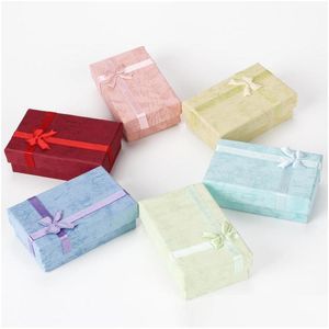 Jewelry Boxes 5X8 Fashion Box Carton Mti Color Packaging Gift Ring Necklace Woman Man Container 0 5Rs K2 Drop Delivery Displa Dhjbo