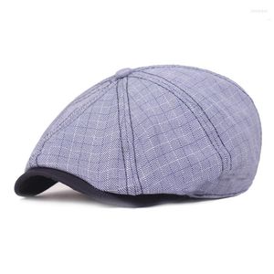 Berety qbhat mężczyźni kobiety krzanka bawełniana linijka sboy bluszcz czapki swobodne płaskie jadące cabbie caps artystyczne młodzieżowe czapkę szczytową czapkę