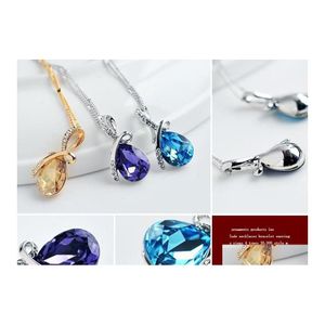 Pendant Necklaces 925 Sterling Sier Gemstone Amethyst Heart Drop Delivery Jewelry Pendants Dhrns