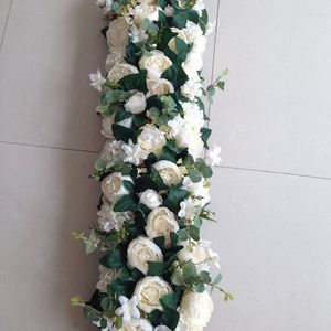 Flores decorativas 50/100cm DIY FLOR FLOR ROW SUPLIMENTOS DE PARELAÇÃO PEONY ROSE ROSE DOCORAÇÃO DE FERRO DE FERRO DE FERRO