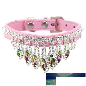 Obroże dla psów smycze kryształowy naszyjnik z frędzlami romantyczne akcesoria biżuterii dla małych średnich psów koty krążkowe szczeniaki 20e1 upuść dhoxr