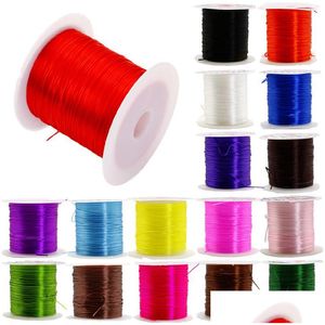 Andra 0,8 mm DIY Crystal Beading Stretch Cord Elastic Line Transparent Clear Round Wire/Cord/String/Thread Jewelry Making Dro Dhgarden DHD38
