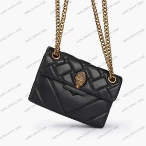 Kurt Geiger Women's 2023 Fashion New Leather Small Clamshell Handbag 20cm Borsa a tracolla con catena in argento dorato Borsa a tracolla G230215
