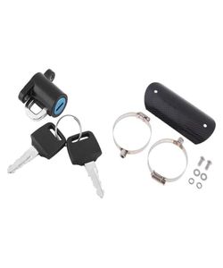 Manifold Parts Universal Carbon Fiber Exhaust Heat Shield Motorcycle Motorbike Bike Helmet Lock Hanger Hook 2 Keys Set9137781