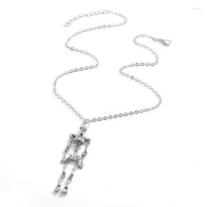 Chains Trendy Design Skull Ghost Pendant Necklace Earring For Women Halloween Party Jewelry Set Wholesale