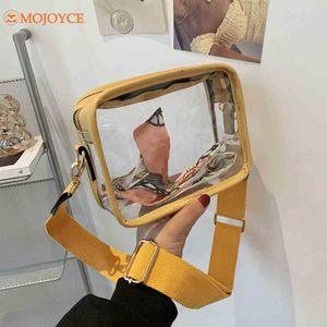Totes PVC Clear Crossbody Bags For Women Stadium Approved Transparent Shoulder Handbag Small Jelly Bags Phone Bag Female Wallet Purse 0214V23