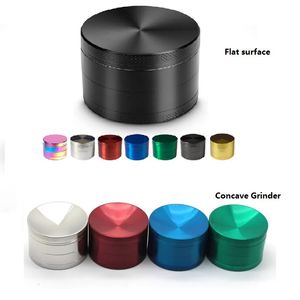 Grinder concavo SharpStone Herb Grinders 4 strati superficie concava 40mm 50mm 55mm 63mm diametro in lega di zinco con logo