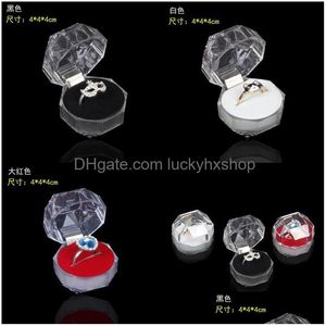 Bo￮tes de bijoux Bo￮te de mode d￩licate en acrylique pour bracelet anneau Perles de boucles d'oreilles Pins Pins Haltres Affichage Emballage 105 m2 Drop D DH4GW