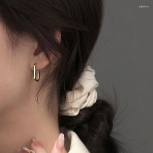 Hoop örhängen geometriska kvinnor manschett vintage liten minimalistisk rund klippt piercing öronringar charm smycken koreanska tillbehör grossist