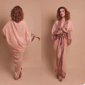 Brudtärna klänning paljetter Applique Women Sleepwear Gorgeous Custom Made Bathrobe Chiffon Simple Ankle Length