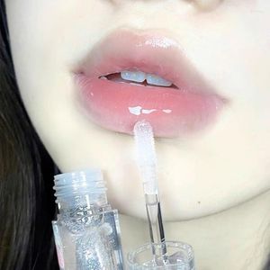 Lip Gloss Crystal Oil Water Light Glanzende lippen blijvende hydraterende fijne flitsende heldere gelei glazuur vloeibare lippenstiftmake -up