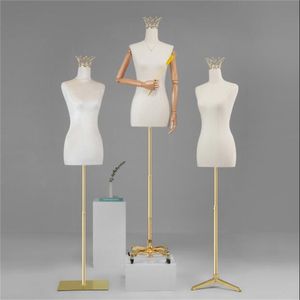 2023 volle weibliche cltoh nähen kunst mannequin krone kopf körper hochzeit shop cheongsam zeigen kleid modell frauen können verstellbare rack e150