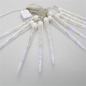 Strängar LED Icicle Light Tube Christmas Tree Decoration Wedding Party Garden Multicolor