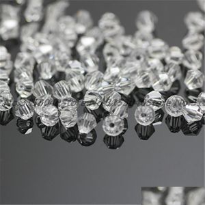 Other 100Pcs Clear White Color 4Mm Be Crystal Beads Glass Loose Spacer Diy Jewelry Drop Delivery Findings Components Dhgarden Dhykc