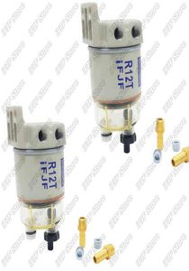 2 PCS R12T FUEL FUELITAR FILTER FILTER DIESEL محرك RACOR 140R 120AT S3240 NPT ZG1419 أجزاء السيارات COMBO7472648