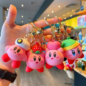 Karikatür Oyuncaklar Yıldız Kirby Anime Figürleri Anahtarlık Kawaii Pembe Kirby Modeli Kolye Çocuklar Için Sevimli Çocuklar Çanta Anahtarlık Doğum Günü Hediyesi