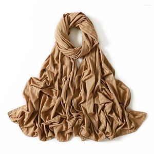 Ethnic Clothing A.s.sqmgos Malaysia Elegant Solid Color Striped Cotton Breathable Muslim Scarf Shawls Hijabs For Women 2023 Fashion Turban