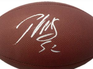 Patrick Willis Carter Moss Chubb Campbell Moon Elway Rice Montana Lamonic Autographed Signed Signatured Signatur Auto Autograph Collectible Football Ball