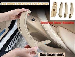 1Pcs Car Right Inner Door Panel Handle Pull Trim Cover For BMW E70 X5 E71 E72 X6 SAV Car Accessories88231624026412
