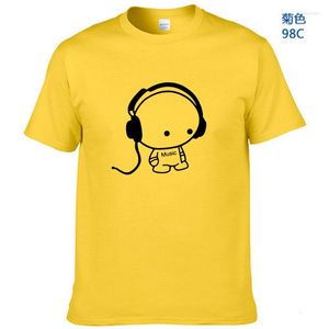 Men's T Shirts Top Quality 2023 Fashion Headset Cartoon Printed Casual Shirt Men Brand T-shirt Cotton Tee PlusTop Sh